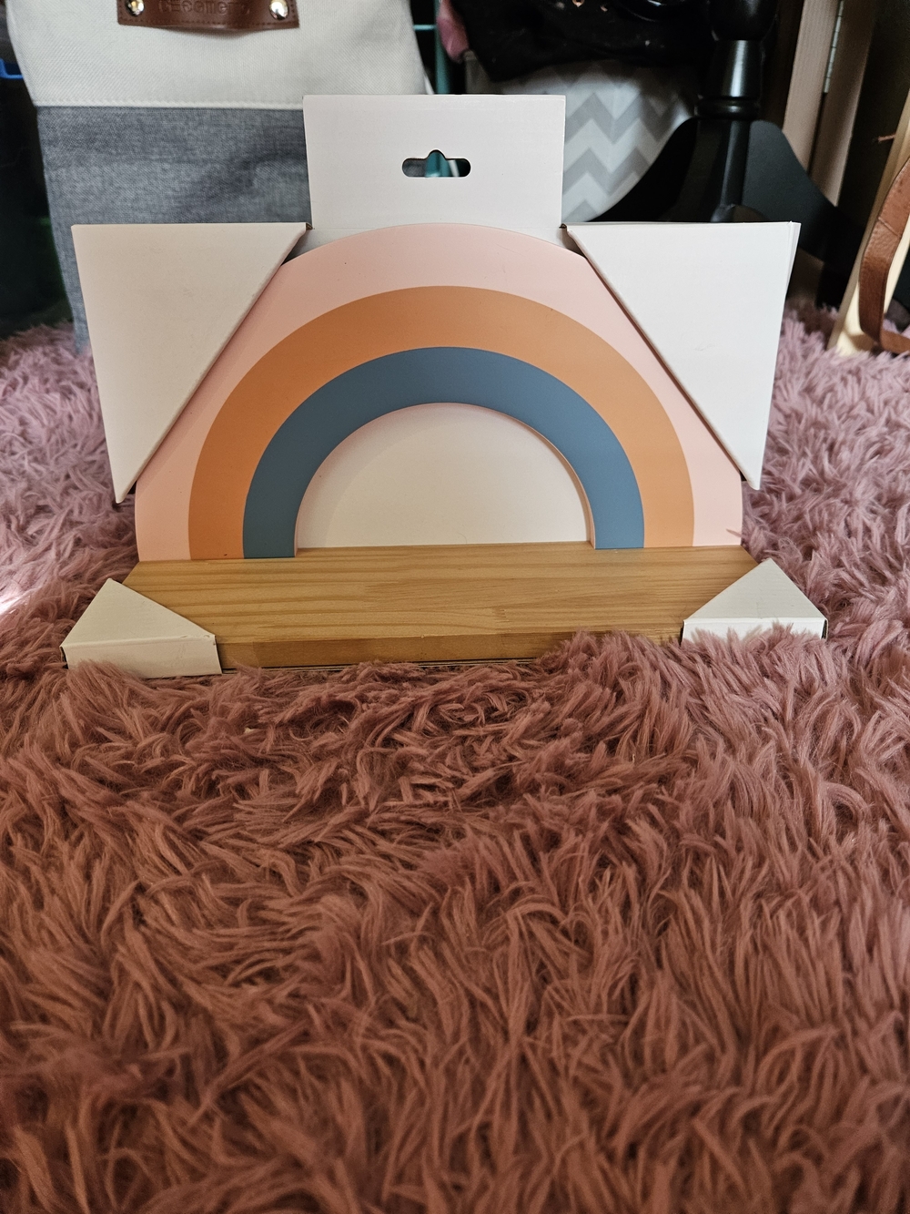 ✨️Wooden Rainbow Shelf Decor - Pink, Peach & Blue